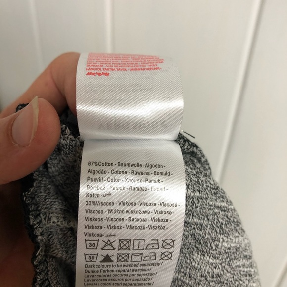 Vero Moda Grey Heather Sweatpants w Faux Leather - Picture 7 of 7